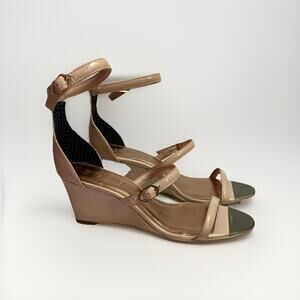 New In Box Ted Baker London Weliin Wedge Sandal Nude Pink Strap Platform Sz9 NIB